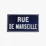 Plaque de rue émaillée - Rue de Marseille
