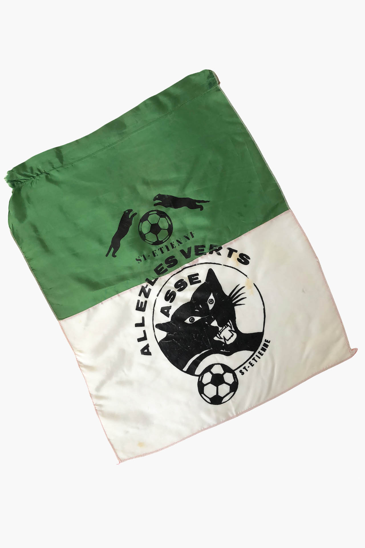Écharpe Supporter Saint-Étienne - Allez Les Verts ! - Saison 1976 - Vintage - Fabriquée En France