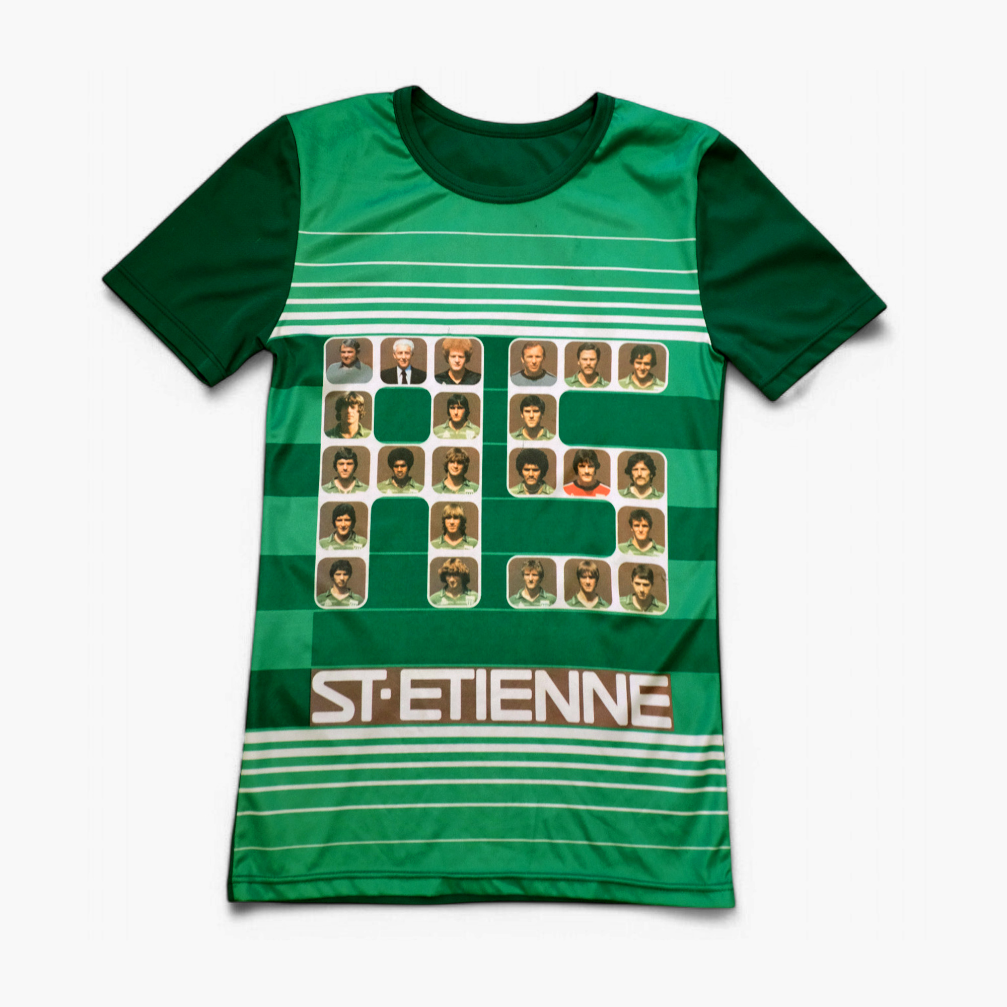 T-shirt Officiel AS Saint-Étienne Homme - Collection Supporter, Matière 65% Coton 35% Polyester, Coupe Classique