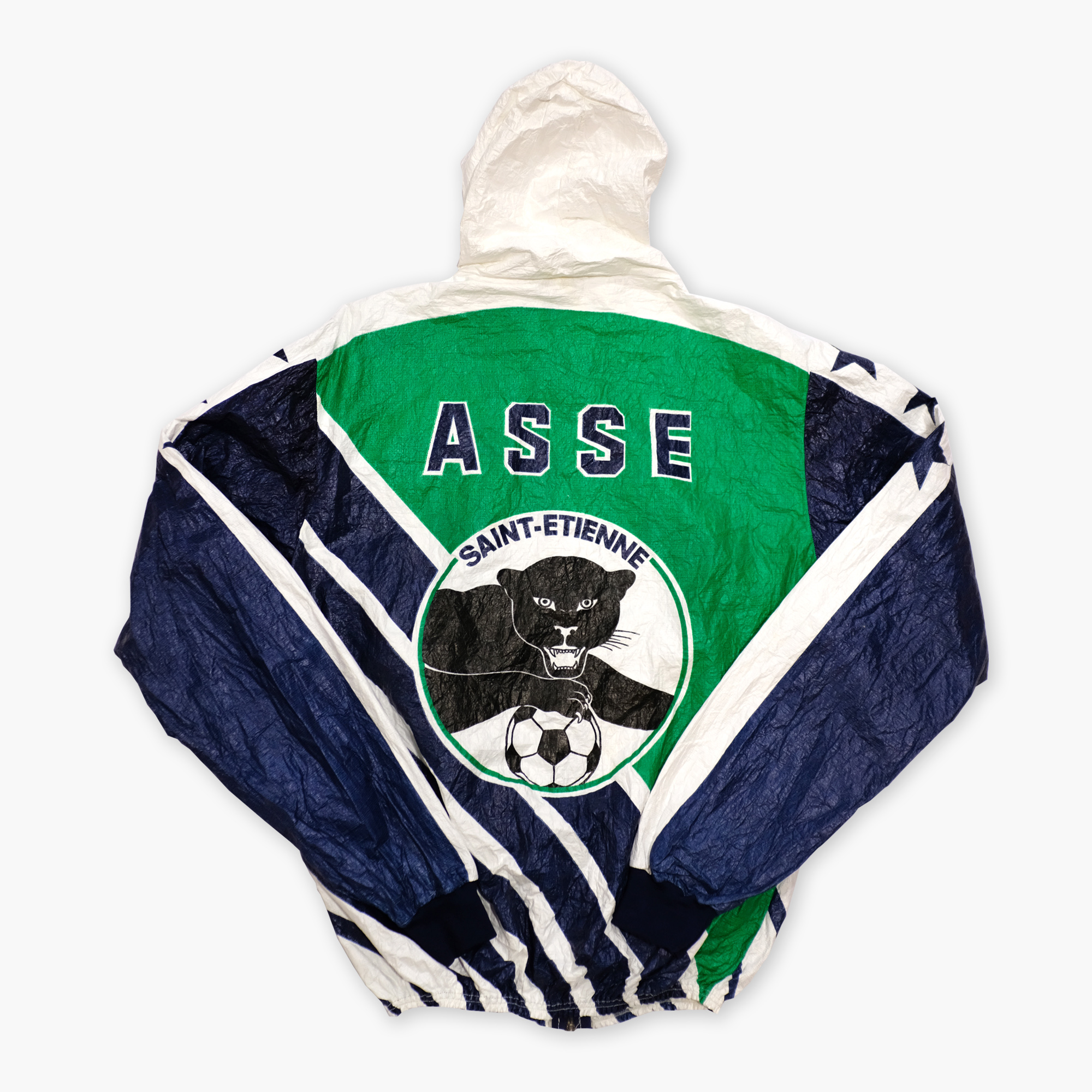 Veste Vintage ASSE Saint-Étienne – Survêtement Football Polyester, Taille M