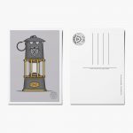 carte postale lampe de mineur