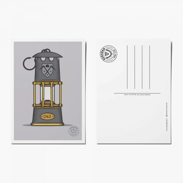 carte postale lampe de mineur