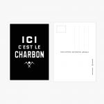 carte postale ici c'est le charbon