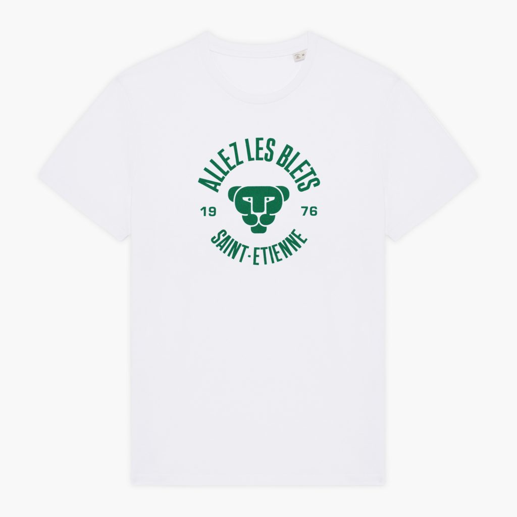 t-shirt allez les blets blanc