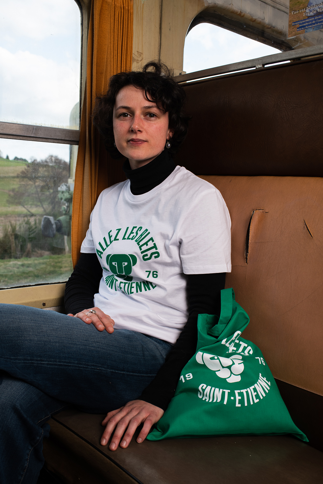 t-shirt allez les blets blanc