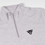sweat zippé panthère noire gris