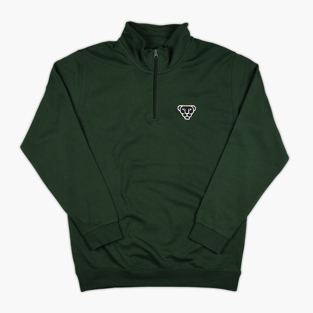 sweat zippé panthère noire