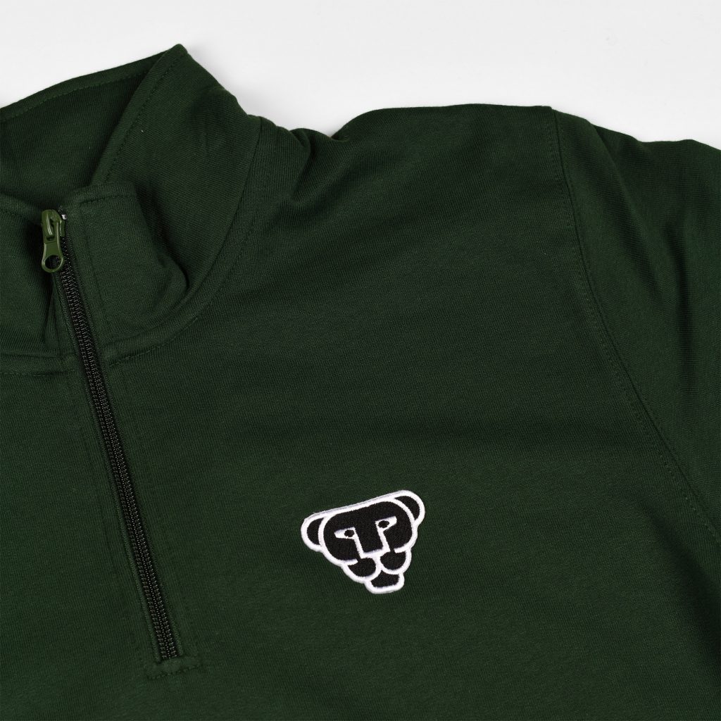 sweat zippé panthère noire