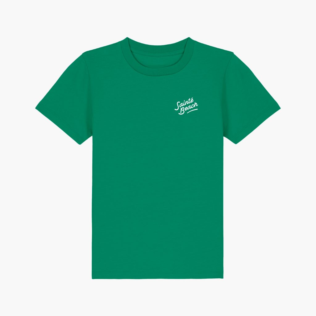 t-shirt sainté beach enfant vert