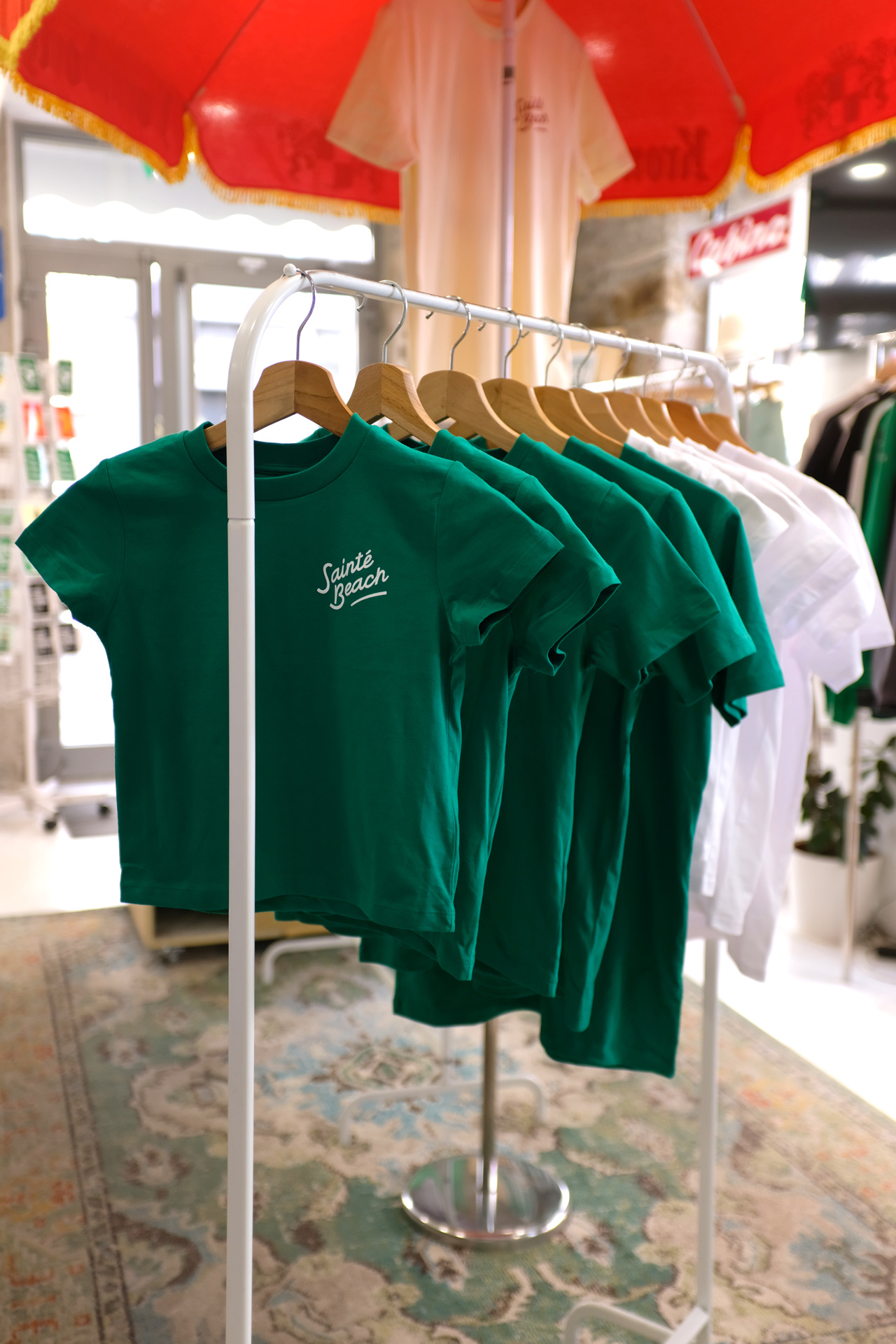 t-shirt sainté beach enfant vert