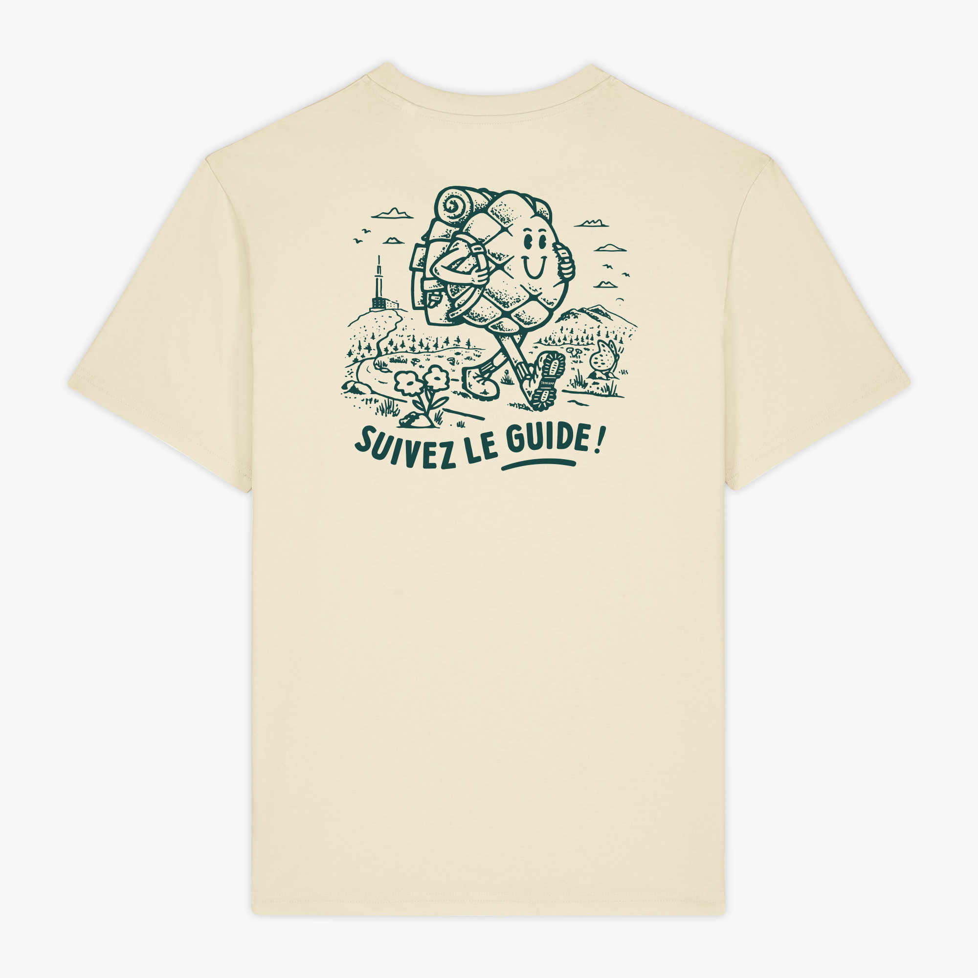 T-shirt Babet sable suivez le guide t-shirt babet mascotte